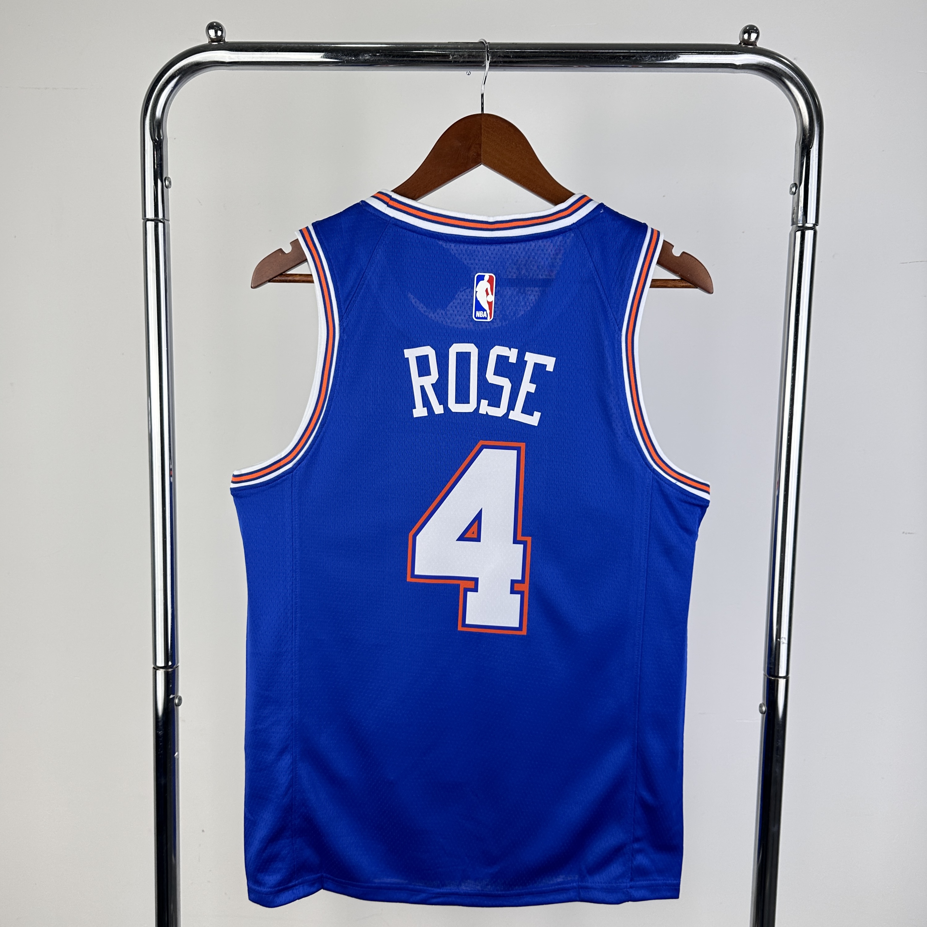 Men New York Knicks #4 Rose Blue Season 2024 NBA Jersey->->NBA Jersey